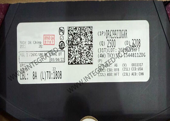OPA2992IDGKR интегральные микросхемы чип двойной 40V 10,6MHz низкошумные операционные усилители