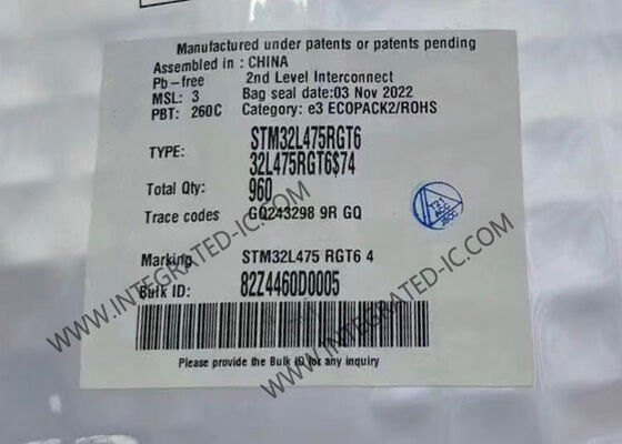 Высокопроизводительный микроконтроллер STM32L475RGT6 с флэш-памятью объемом 1 Мбайт