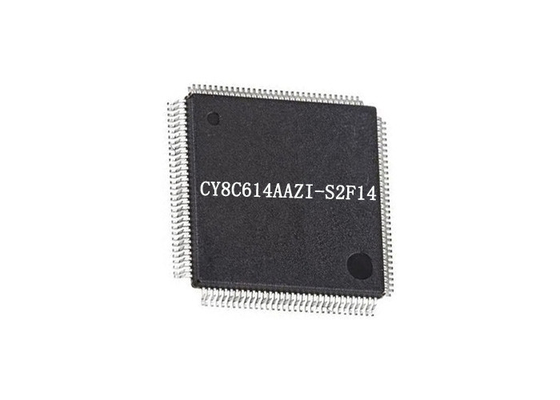 128-TQFP микроконтроллер IC пакета CY8C614AAZI-S2F14 трицатидвухразрядный 150MHz 2MB внезапный
