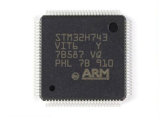 микроконтроллеры ядра коркы M7 STM32H743VIT6 РУКИ 480MHz одиночные откалывают LQFP100