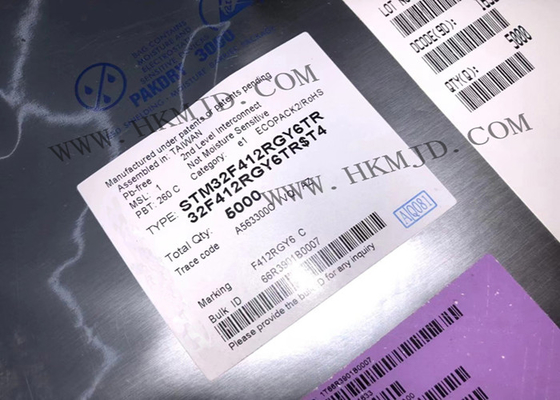 Микроконтроллер IC Одно-ядра 100MHz 1MB обломока STM32F412RGY6TR интегральной схемаы трицатидвухразрядный