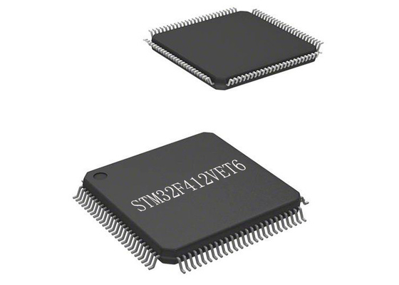 Пакет STM32F412VET6 микроконтроллера MCU 100-LQFP врезал микроконтроллеры