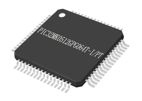 Одиночный микроконтроллер IC микроконтроллера MCU 64TQFP ядра PIC32MK0512GPG064T-I/PT