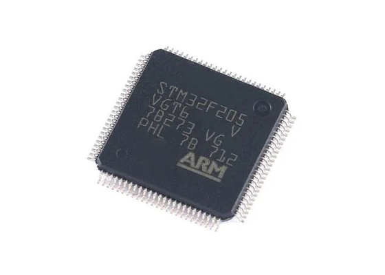 STM32F205VGT6 микроконтроллер IC держателя поверхности Одно-ядра 100-LQFP трицатидвухразрядный
