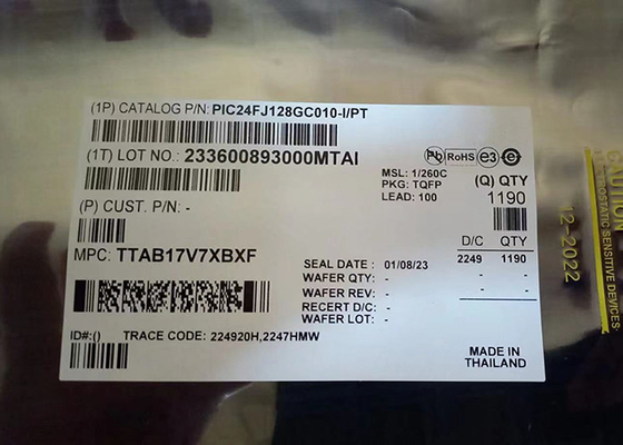 Обломок 32MHz TQFP100 микроконтроллера обломока PIC24FJ128GC010-I/PT интегральной схемаы