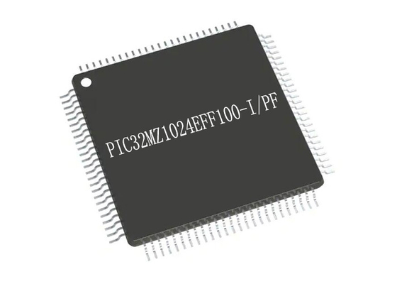 Одиночные обломоки обломока TQFP100 IC микроконтроллера ядра PIC32MZ1024EFF100-I/PF 32Bit