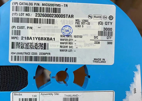 Держатель IC SOT-23-5 регулятора напряжения тока MIC5205YM5-TR 150mA малошумный LDO поверхностный