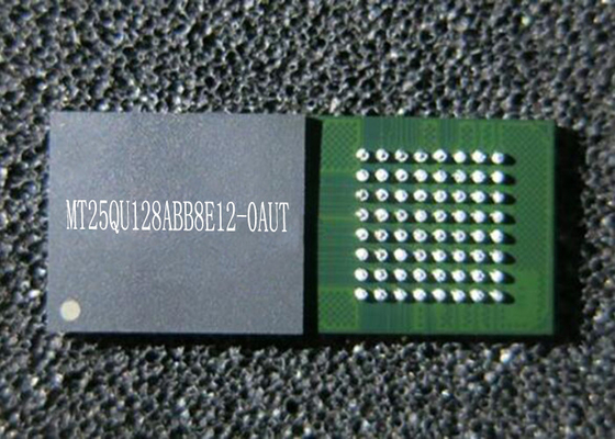 Флэш-память IC 24-TBGA I/O микросхем памяти MT25QU128ABB8E12-0AUT 1.8V множественная серийная