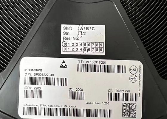 Обломок интегральной схемаы транзистора силы 8-PowerSFN канала IPT015N10N5 100V n