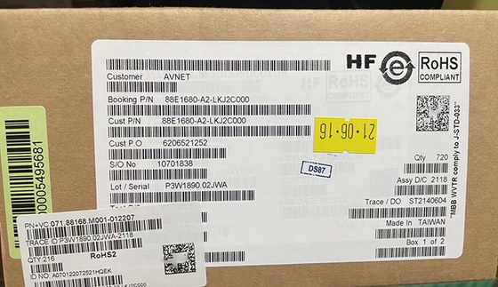 88E1680-A2-LKJ2C000 Восемь портов 10/100/1000Mbps Энергоэффективный Ethernet-передатчик