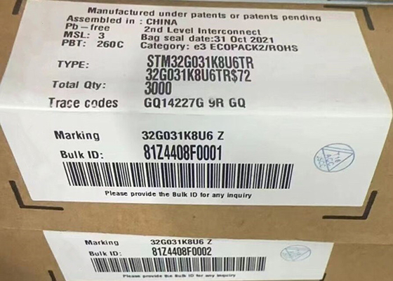 Микроконтроллер MCU STM32G031K8U6TR 32-битные одноядерные микроконтроллеры IC 32-UFQFN