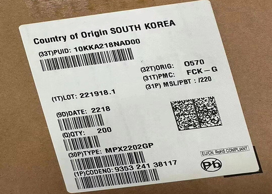 Датчик IC MPX2202GP 200kPa на чипе Компенсированные датчики давления кремния