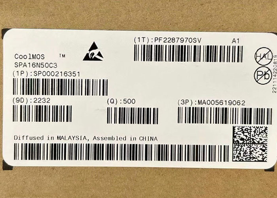 Чип интегральной схемы SPA16N50C3 560V N-Channel Power MOSFET Транзистор TO-220-3