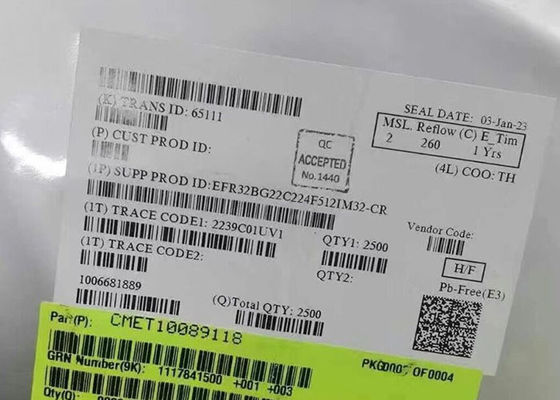 Модуль беспроводной связи EFR32BG22C224F512IM32-CR Высокопроизводительный 2,4 ГГц беспроводной Gecko SoC