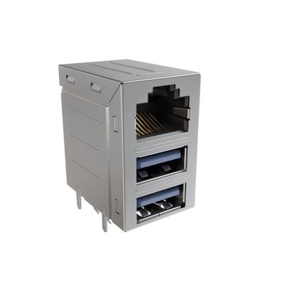 RJE361882305 Коннекторы Модульный разъемный разъем 8POS Комбо-Стакованный разъем