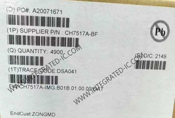 CH7517A Чип интегральной схемы низкомощного дисплея Порт к конвертеру VGA QFN-40