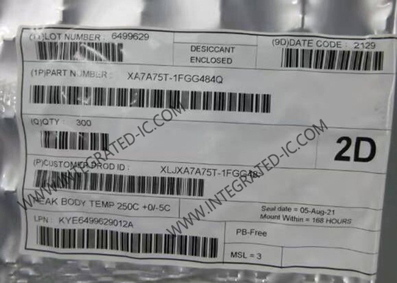 Логика IC XA7A75T-1FGG484Q 75520 LE FPGA Artix-7 XA - вентильная матрица поля Programmable