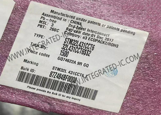 Микроконтроллер IC РУКИ Cortex-M4 48-LQFP микроконтроллера MCU STM32L431CCT6