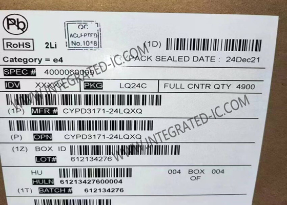 CYPD3171-24LQXQ Integrated Circuit Chip EZ-PDTM CCG3PA Управляющий портом USB типа C