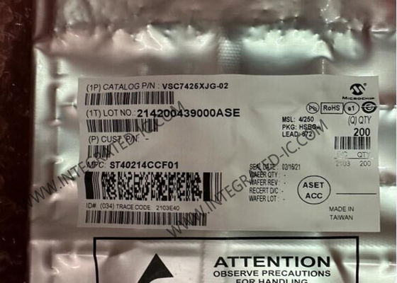 Ethernet IC VSC7425XJG-02 10 Port Managed Layer 2-Ethernet Switch IC с 12 приемопередатчиками BGA-672