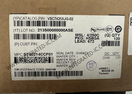 Ethernet IC VSC7425XJG-02 10 Port Managed Layer 2-Ethernet Switch IC с 12 приемопередатчиками BGA-672