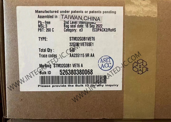 Микроконтроллеры 64MHz основного направления IC STM32G0B1VET6 32-LQFP микроконтроллеров РУКИ