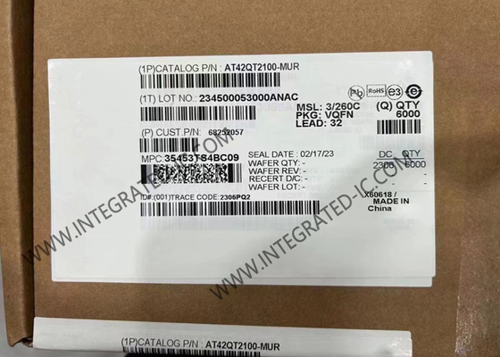 AT42QT2100-MUR Sensor IC 7-канальный QTouch Touch Sensor IC Пакет VQFN-32