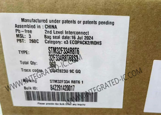 STM32F334R8T6 Микроконтроллер MCU 32-битный одноядерный 72MHz 64KB Flash STM32F3 MCU 64-LQFP