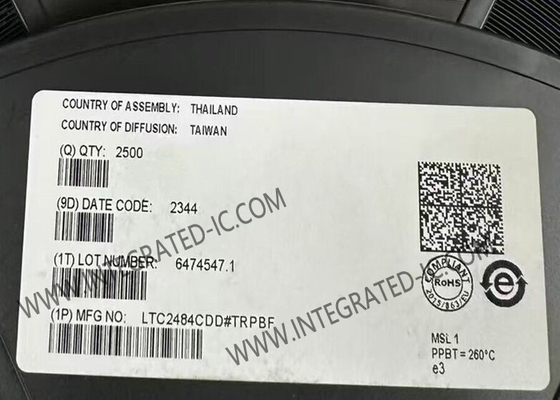 LTC2484CDD интегральный микросхема 24-битный ΔΣ ADC с легким приводом вводного тока аннулирование DFN-10