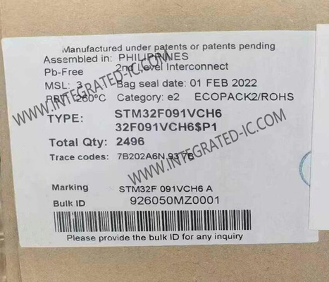 STM32F091VCH6 Микроконтроллер MCU 32-битный основной ARM Cortex-M0 Access Line MCU