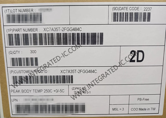 Полевое программируемое устройство XC7A35T-2FGG484C 6.6 Гб/с Artix-7 Полевое программируемое устройство IC 484-BBGA