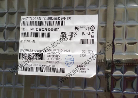 Микроконтроллер MCU PIC32MZ2048ECG064-I/PT 32-битный микроконтроллер IC с графическими интерфейсами