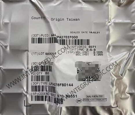 LPC4078FBD144 Микроконтроллер MCU 120MHz 32-битный микроконтроллер IC LQFP144 Встроенный MCU