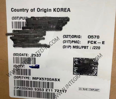 MPX5700ASX Сенсор IC Сенсор давления от 15 кПа до 700 кПа Пиезорезистивный преобразователь