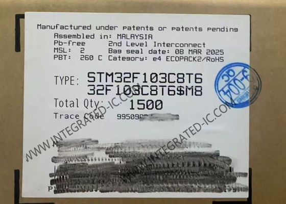 STM32F103C8T6 Микроконтроллер MCU 72MHz 32-битный одноядерный микроконтроллер IC LQFP48
