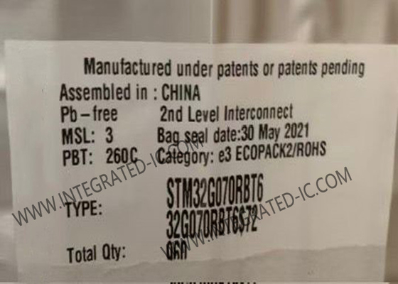 Микроконтроллер MCU STM32G070RBT6 36 КБ оперативной памяти ARM Cortex-M0+ MCU