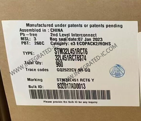 STM32L451RCT6 Микроконтроллер MCU 32 битные одноядерные микроконтроллеры 80 МГц встроенный MCU
