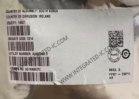 Микросхема AD7490BCPZ, 16-канальный 1MSPS 12-битный аналого-цифровой преобразователь с секвенсором