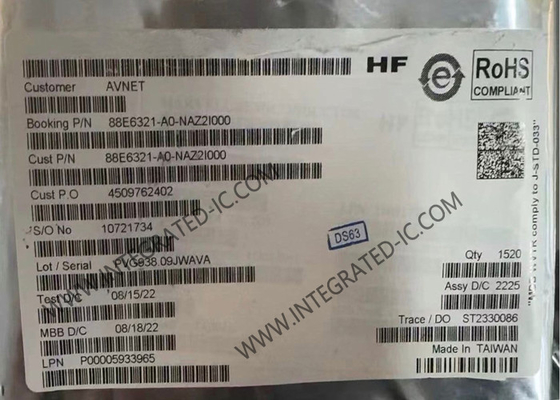 88E6321-A0-NAZ2I000 Ethernet IC 7-портный неуправляемый автомобильный Ethernet Switch IC