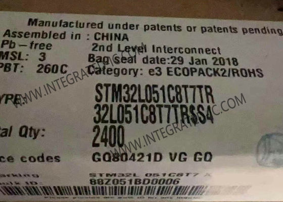 Микроконтроллер MCU STM32L051C8T7 32 МГц ЦПУ одноядерный встроенный рамень Cortex-M0