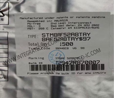 STM8AF52A8TAY Микроконтроллер MCU 8 бит Микроконтроллеры 24 МГц Автомобильный 8 бит MCU