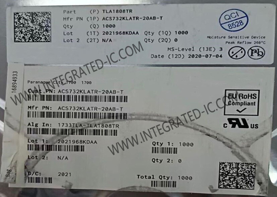 ACS732KLATR-20AB-T Sensor IC 1MHz Bandwidth Galvanically Isolated Current Sensors With Overcurrent Fault Detection (Сенсор IC с 1МГц полосой пропускания) Гальванически изолированные датчики тока с обнаружением неисправностей сверхтока