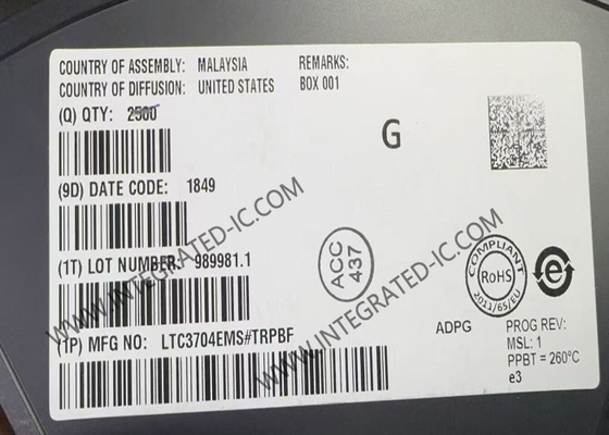 LTC3704EMS интегральная схема чип положительный к отрицательному DC DC контроллер MSOP10