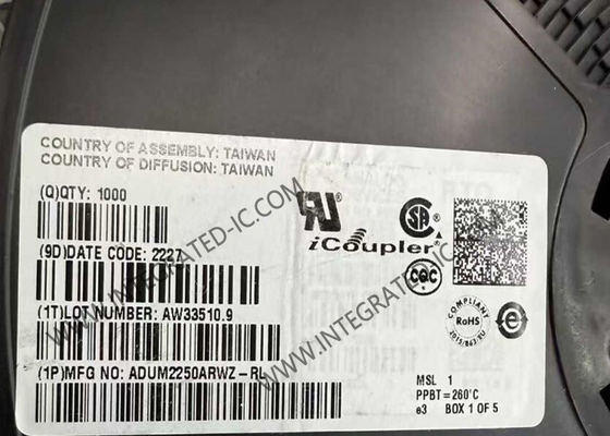 ADUM2250ARWZ интегральный микросхема чип горяче-заменяемые цифровые изоляторы 1Mbps двойные изоляторы I2C