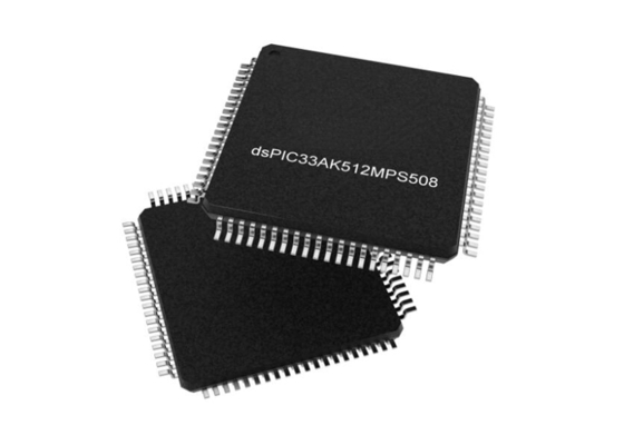 Микроконтроллер MCU DSPIC33AK512MPS508-I/PT 200 МГц, высокопроизводительный 32-битный одноядерный DSC