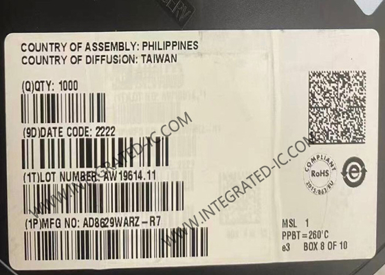 AD8629WARZ Интегральная схема микросхемы тока смещения Операционные усилители SOIC8 Операционный усилитель