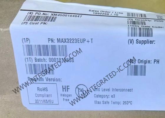 Интегральная схема MAX3223EUP, 250 кбит/с, приемопередатчики RS-232 с автоматическим отключением