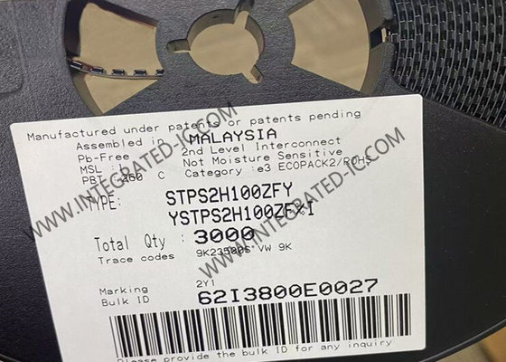 Обломоки выпрямителя тока SOD-123F IC Schottky силы STPS2H100ZFY автомобильные высоковольтные