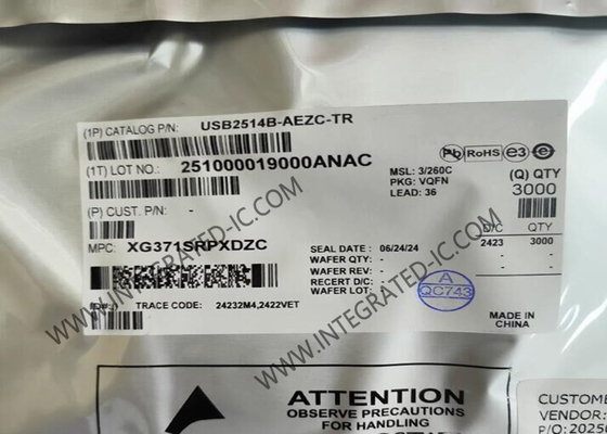 USB2514B-AEZC-TR интегральная схема чип 4 порта USB 2.0 Hi-Speed Hub контроллер VQFN36