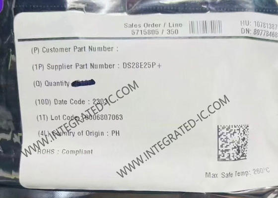DS28E25P Микросхема памяти DeepCover Secure Authenticator с 1-Wire SHA-256 и 4 КБ пользовательской EEPROM